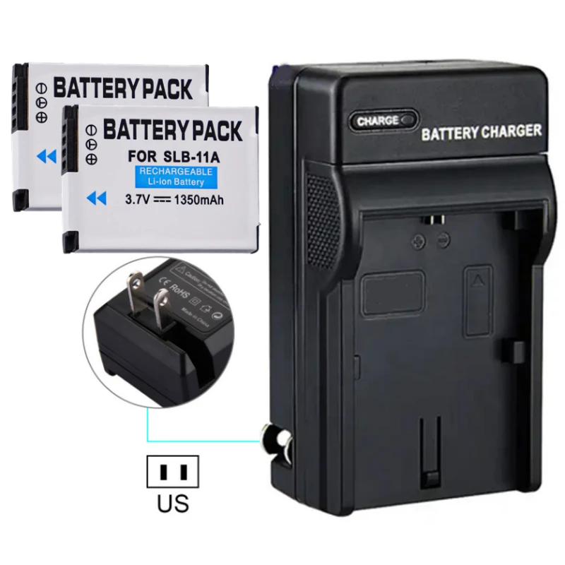 1400mAh SLB-10A Bateria SLB10A Battery+LCD USB Charger for Samsung P800 P1000 PL50 PL51 PL55 SL420 SL502 SL620 SL720 SL820 WB700
