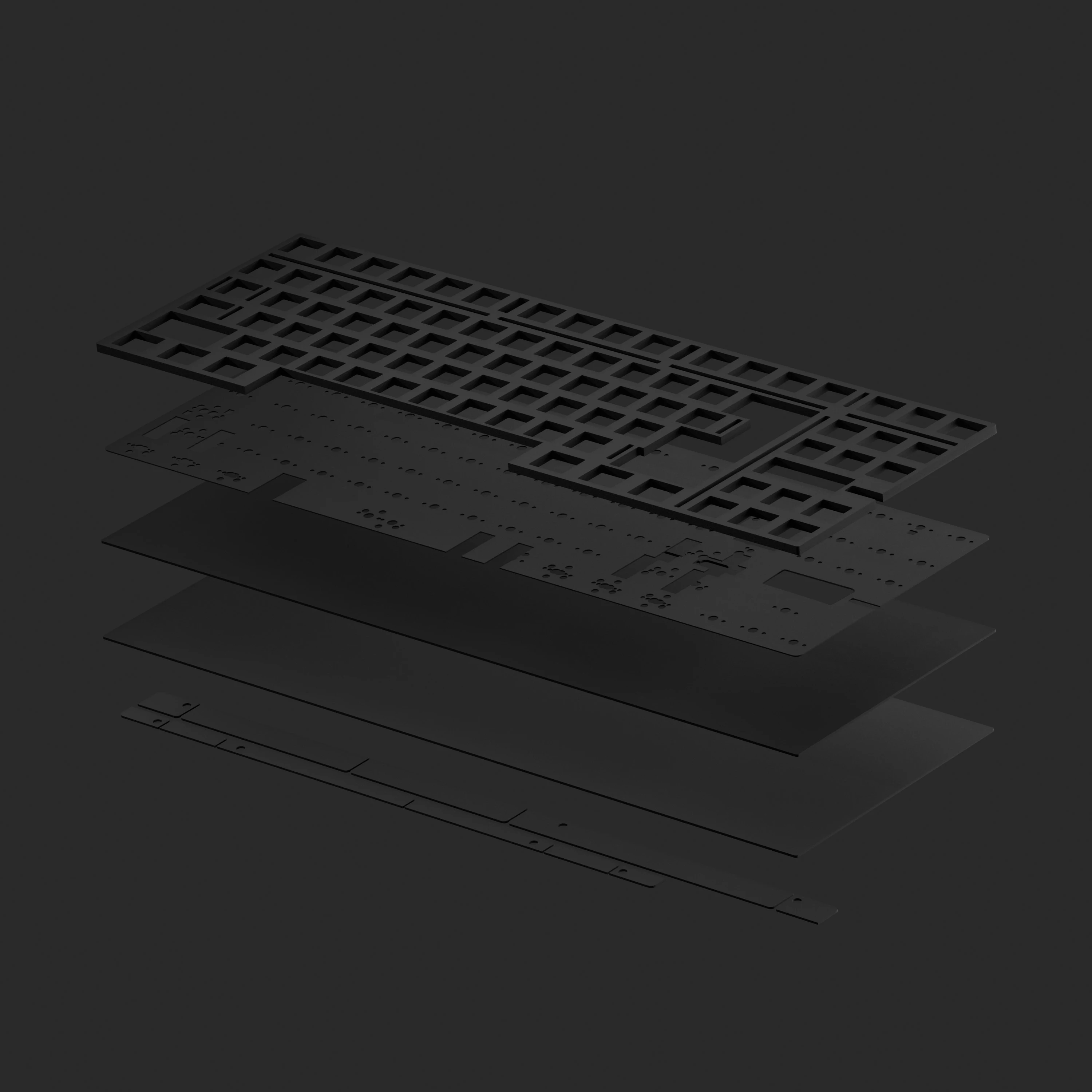 Kbd8x mkiiiメカニカルキーボードアクセサリー、PCBプレートおよび