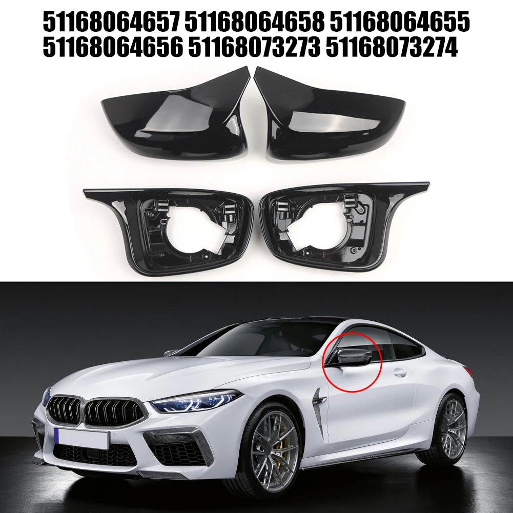 BMW M 시리즈 블랙 M 스타일 미러 자동차 액세서리, BMW M 스타일 미러 교체 부품, BMW 5 시리즈 G30 G31 용