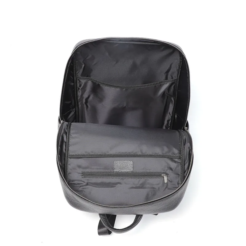 High Quality Genuine Leather Men's Backpack Large Capacity Laptop Bag School Backpack Male Shoulder Bag Leather Travel Backpacks 5