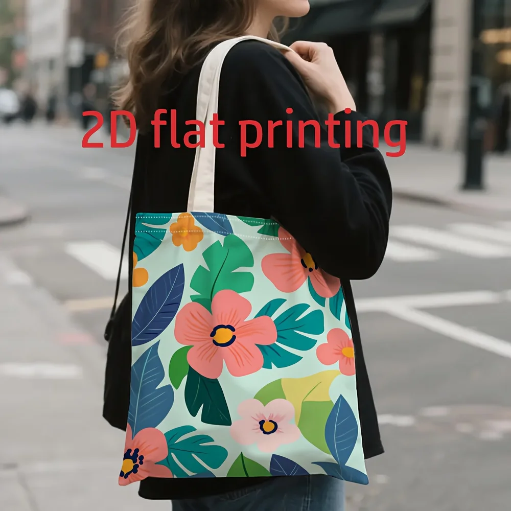 Tropical Floral Reusable Tote Bag