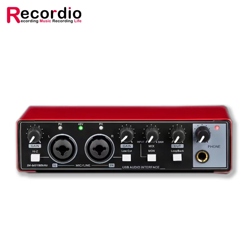 

GAX-MD22 Recording Microphone Sound Card Band Dubbing Live Equipment Dedicated Usb External Guitar Instrum Sound Card