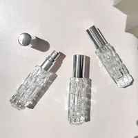 Bouteille de pulvérisation de parfum en verre de 10ml, tête de pulvérisation en aluminium, distributeur de parfum, bouteille vide à pression, 1 pièce 5