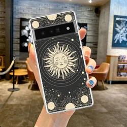 Custodia per telefono trasparente in TPU morbido con arte spaziale cielo stellato