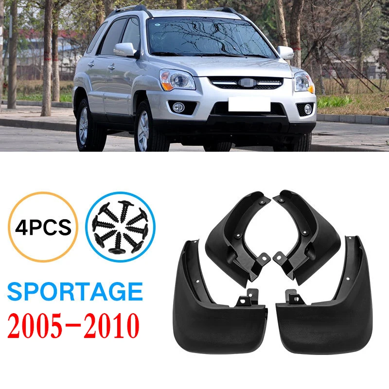 

Брызговики передние и задние для Kia Sportage 2004, 2005, 2006, 2007, 2008, 2009, 2010, 4 шт.
