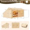 Large Inflatable Camping Tent,with Pump, Waterproof Windproof, Family Tent with Balcony, and Chimney Opening,Outdoor Party Tent 2