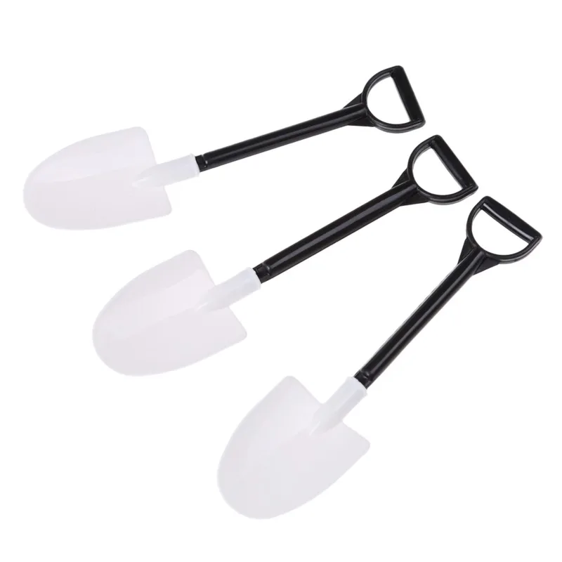 Plastic Disposable Mini Shovel Spoon 50pcs/pack Potted Ice Cream Cake Spoon Kids Dessert Tea Coffee Spoons Party Supplies plastic disposable spoon