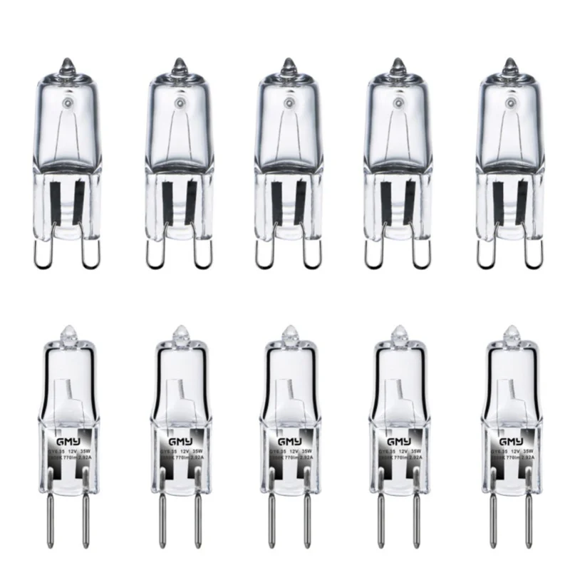 10X 20pcs G9 G4 Oven Light High Temperature Resistant Durable Halogen Bulb Lamp For Refrigerators Ovens Fans 40W Pin Bulb 220V