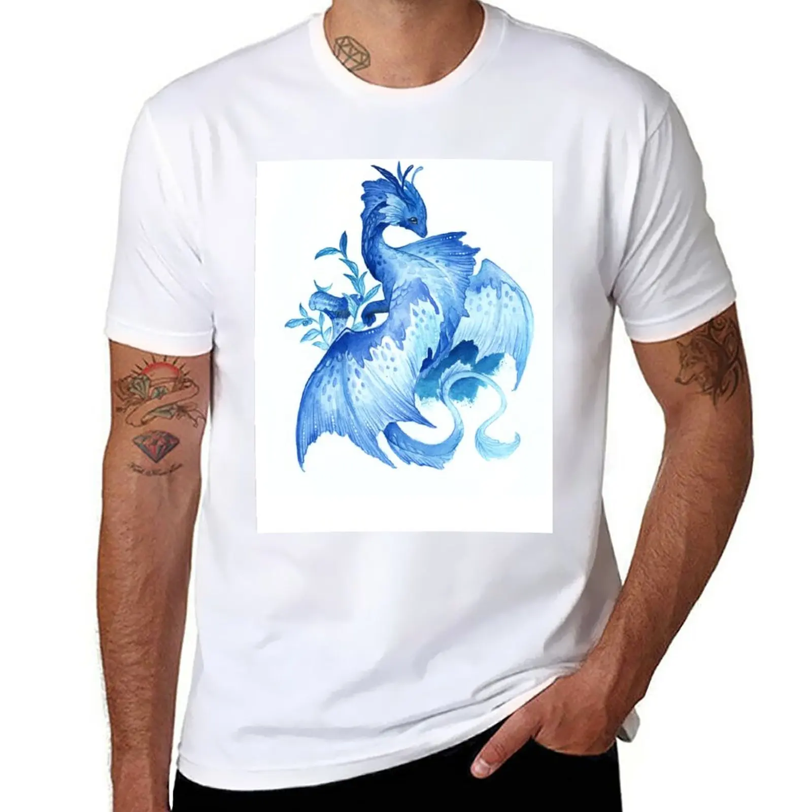 

New Milk Cup dragon T-Shirt man clothes quick drying t-shirt slim fit t shirts for men