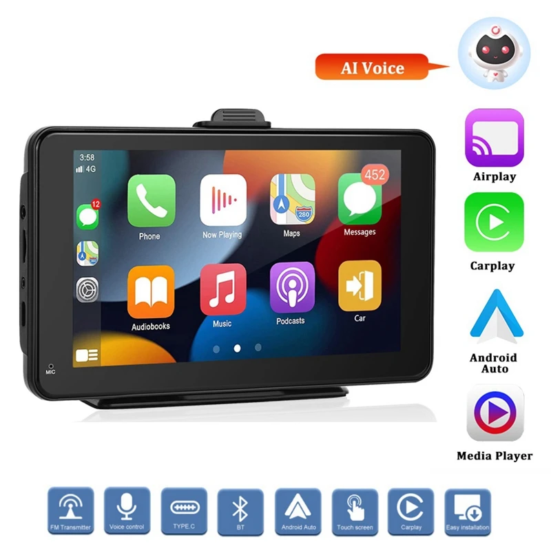 

Universal 7Inch Car Radio Multimedia Video Player Wireless Carplay And Android Auto Touch Screen Bluetooth Mirror Link