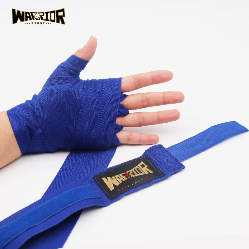 100% 코튼 복싱 핸드 랩, MMA 무에타이 킥 복싱 핸드랩, 훈련 붕대, 3M, 5M 길이, 팩당 2 개