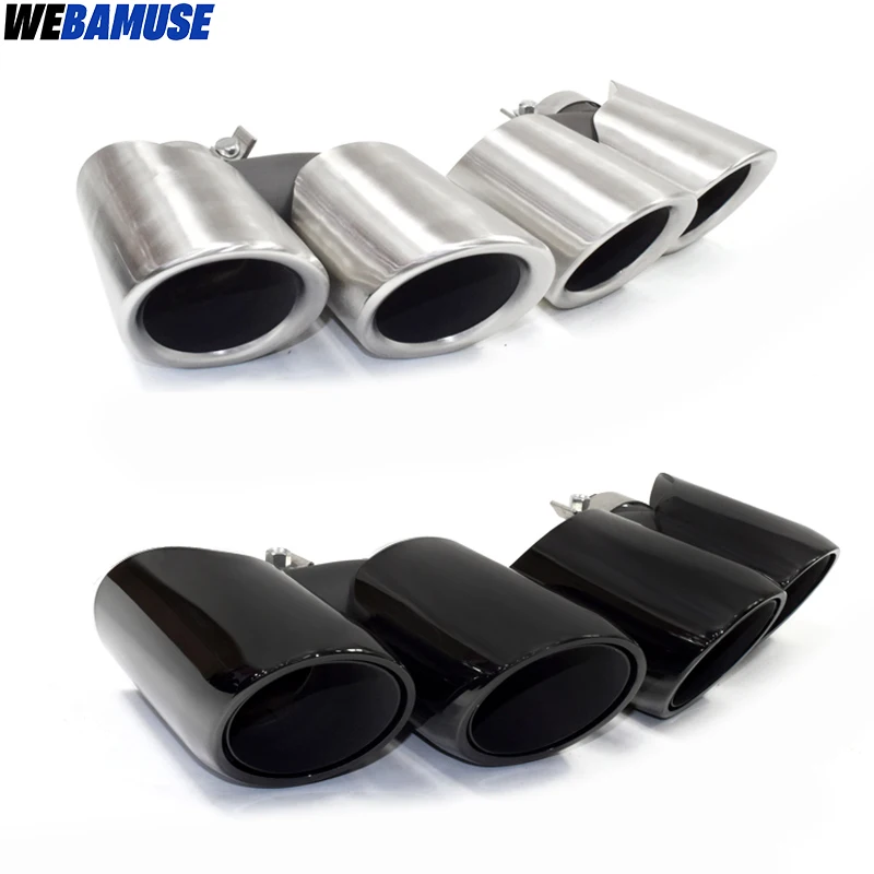 1 Pair Dual Outlet Tailpipes For Porsche Macan 2014 to Muffler Tip Tailpipes Replacement Exhaust System Nozzles