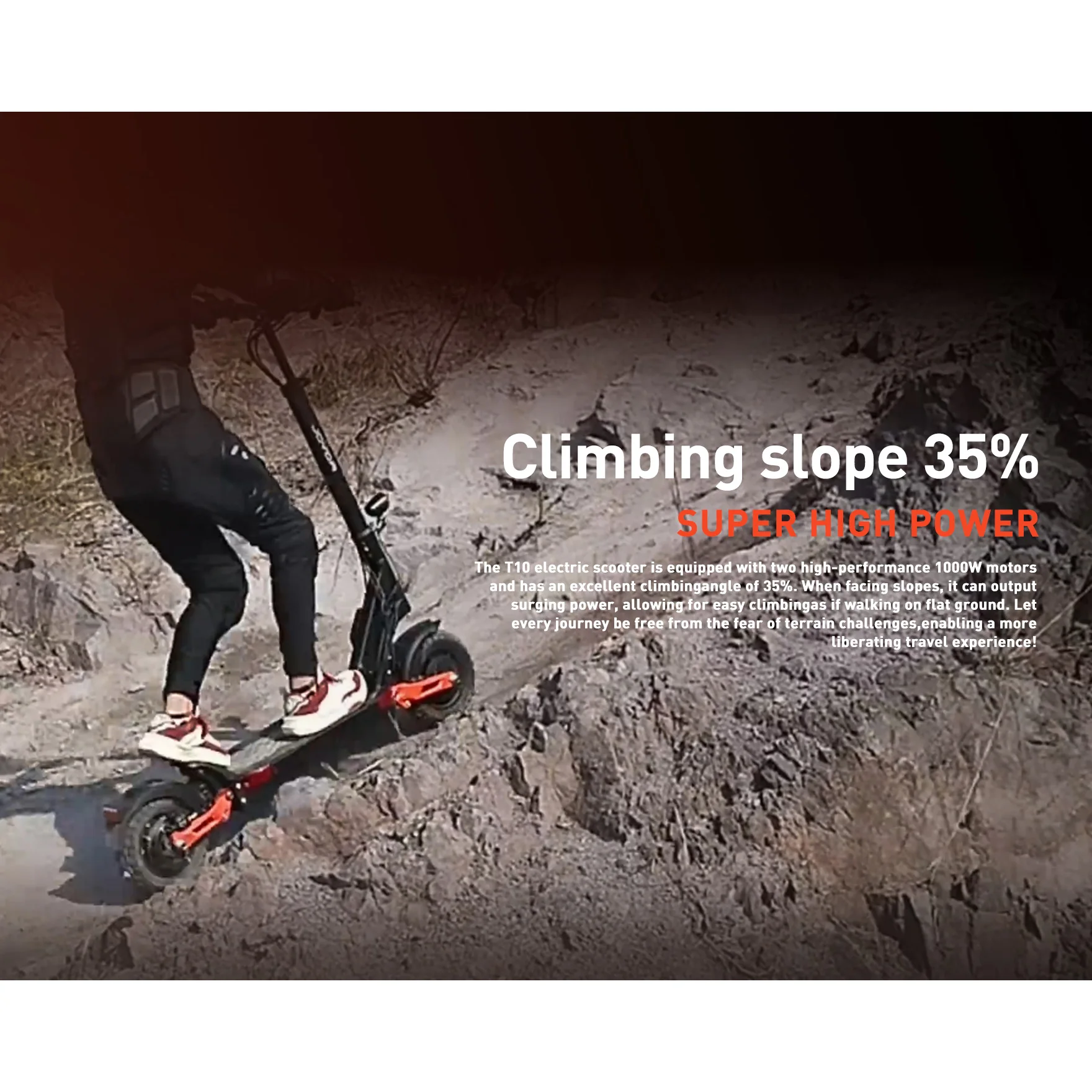 Electric Scooter JOYOR T10 top speed 60 km/h 2000W motor 60V 18Ah battery