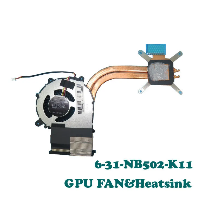 Laptop DFS150705350T FKNC CPU GPU FAN&Heatsink For CLEVO NB50TH NB50TZ NB55TK1 NB60TH 6-31-NB502-K23 DFS150705350T-FKNC 4PIN