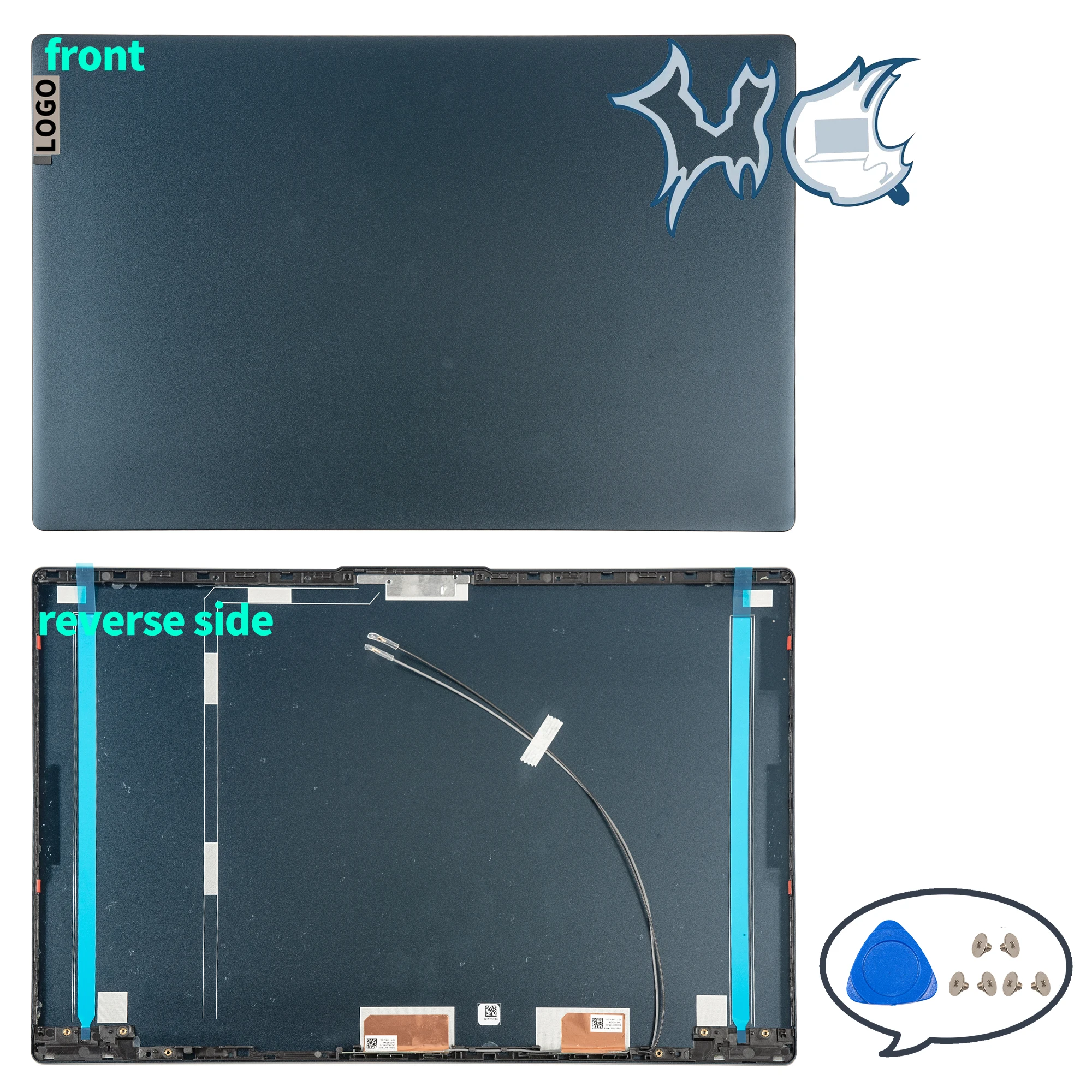 2020 2021 LCD 후면 커버, 전면 베젤 힌지 교체, Lenovo Ideapad 5 15IIL05 15ARE05 15ITL05 15ALC05 노트북 부품, 신제품