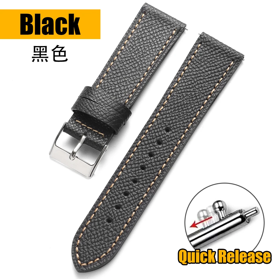 Genuine Leather Watch Strap – Retro Quick Release Wristband Accessory
