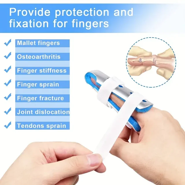 1Pc Finger Splint, Finger Support Brace Finger Stabilizer For Broken Fingers Straightening Arthritis Knuckle Immobilization 5