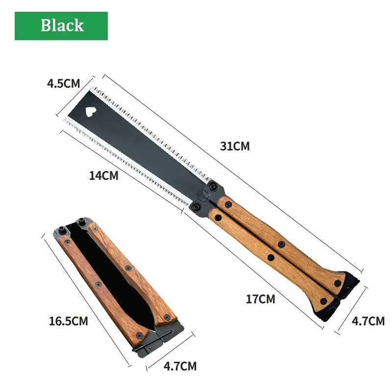 Foldable Butterfly Wood Saw Household Small Hand Saw Double Sided Sharpened Portable Woodworking Tools Hand Tools