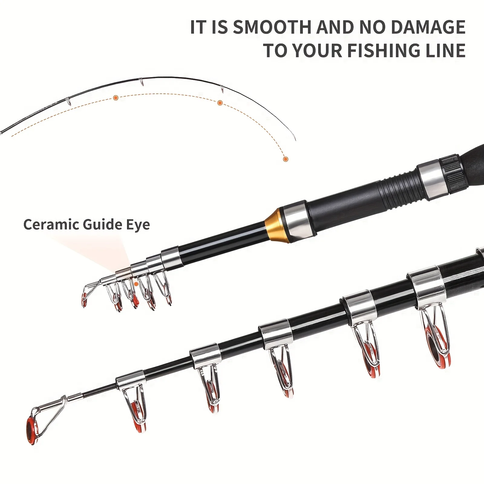 Compact Telescopic Ice Fishing Rod – Ultra Short Mini Pole for Lure Fishing in Winter Waters