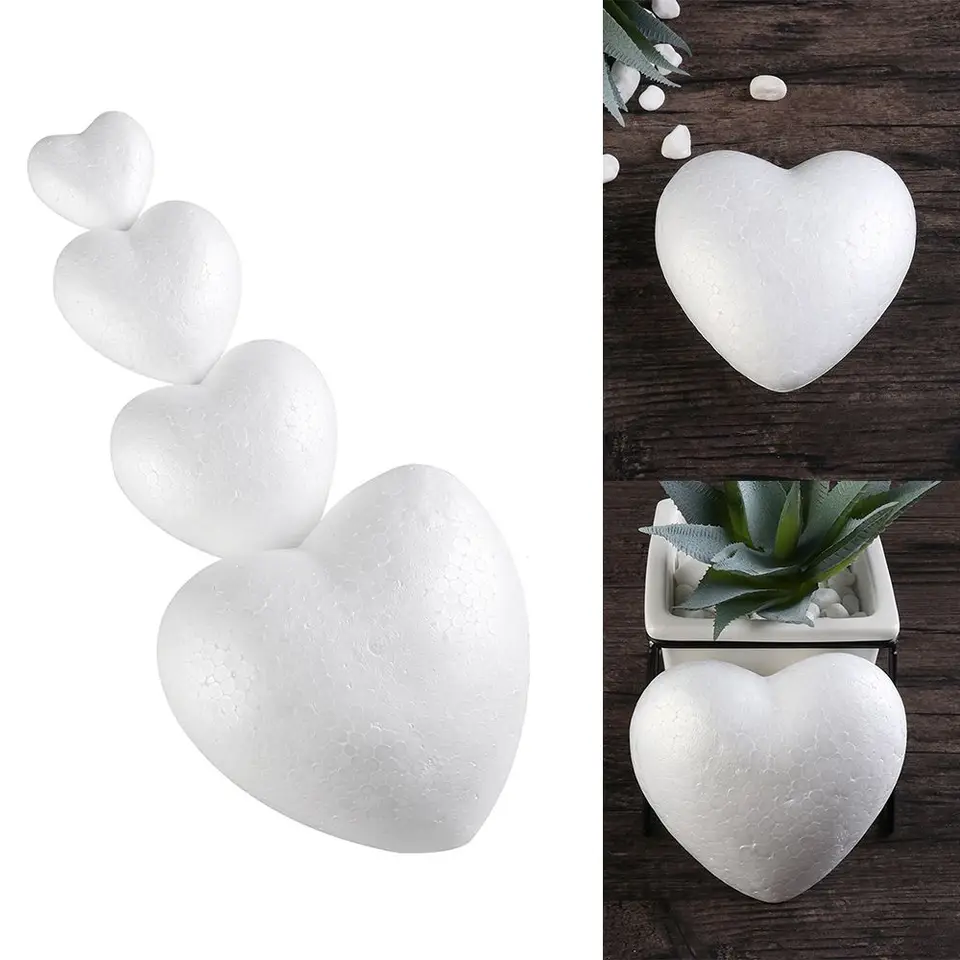 10 Stks Craft Foam Harten DIY Modellering Foam Hart Diy Onafgewerkte Schuim Hart Bruiloft Decor