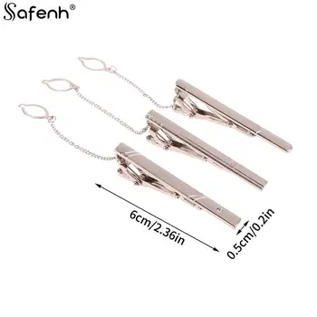남성용 실버 컬러 넥타이 핀 타이 클립, 웨딩 넥타이 걸쇠 클립, 신사 넥타이 바 타이 핀, 남성용 액세서리