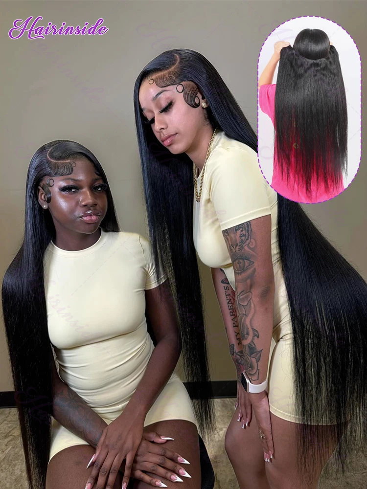 Human Hair Bundles 30 34 Inch Long Thick Indian Raw Virgin 3/4 Weave 16A Extensions