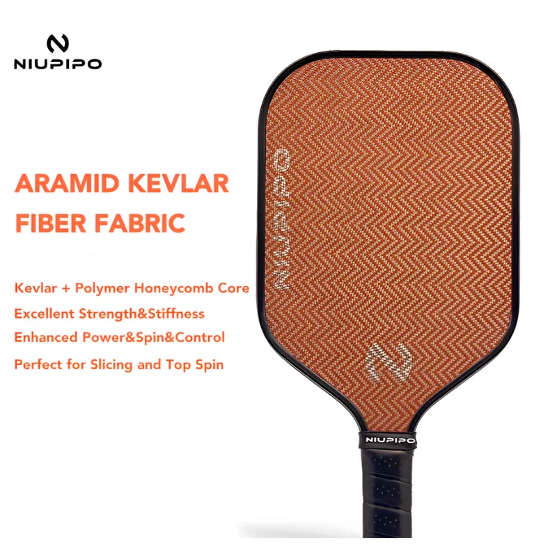 Niupipo 16MM Kevlar Pickleball Paddle Thermoformed Uni-body Hi-Strength Fabric PP Honeycomb Core Enhanced Power&Control&Spin