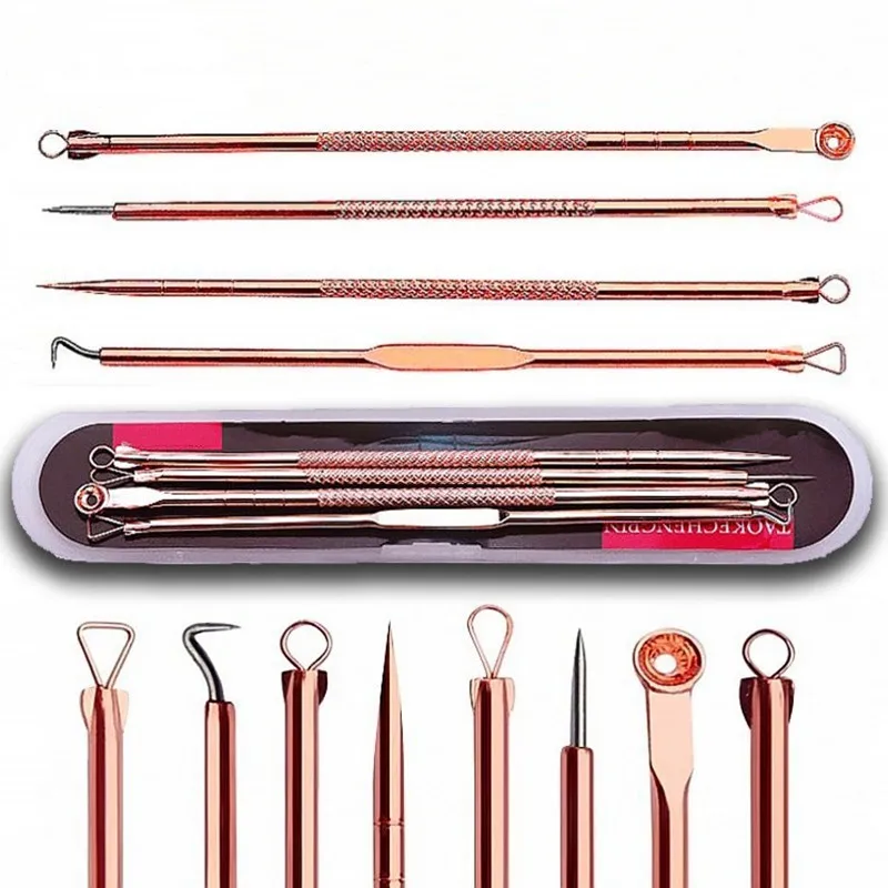 

4Pcs Blackhead Black Spot Acne Comedone Pimple Blemish Remover Skin Care Women Beauty Acne Treatment Pore Cleanser Needle Hook