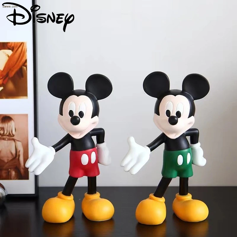 

28cm Cartoon Disney Mickey Character Model Cartoon Mickey Hand Ornaments Doll Living Room Wine Cabinet Soft Children's Toys.