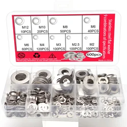 Versatile 600 - Piece Stainless Steel Washer Assortment for Home, Factory, and Automotive Applications (600pcs)