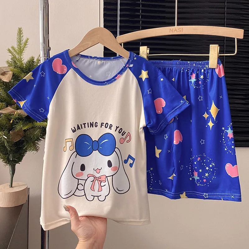 

Summer Pajamas Thin Air Conditioning Clothes Sleeping Pajamas Set Children Sleeping Sleepwear Robe Children's Clothing Mother