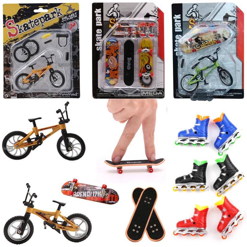 Mini Scene Finger Skateboards Bike Roller Skating Shoes Parts For Tech Deck Rampa Venue Combination Set Bambini Indoor Home Toys