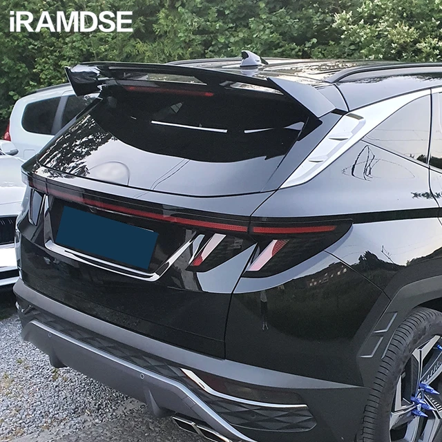 Carbon Paint Spoiler for Hyundai Tucson 2021 2022 2023 Gloss Black Rear  Windshield Wing Type TE