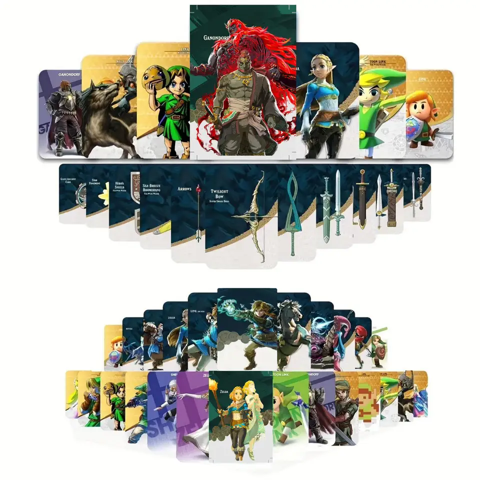 Nintendo Switch Amiibo Mini Cards | Zelda Wild Amiibo Cards Weapons - Game Collection Cards - Aliexpress