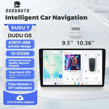 DUDUAUTO DUDU7 DUDU 7 A7870 AKM7739 Radio de coche inalámbrico con Carplay de 9/9.5/10/10.36 pulgadas, universal para Benz, BMW, Audi, Toyota, Honda, Renault, Hyundai, VW, Fiat, Ford, Nissan, Jeep, Skoda, SEAT, Chevrolet, Mazda, Peugeot, Suzuki, Android 13, GPS, 4G, reproductor multimedia DVD estéreo, BT 1
