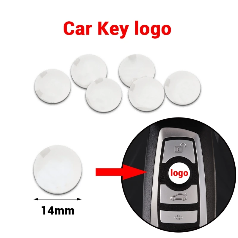 

14mm 3D Car Key Sticker Aluminum Decals for Sagitar LAVIDA Lamando Magotan Golf 5 6 7 Polo Passat Bora Jetta CC Santana Accessor