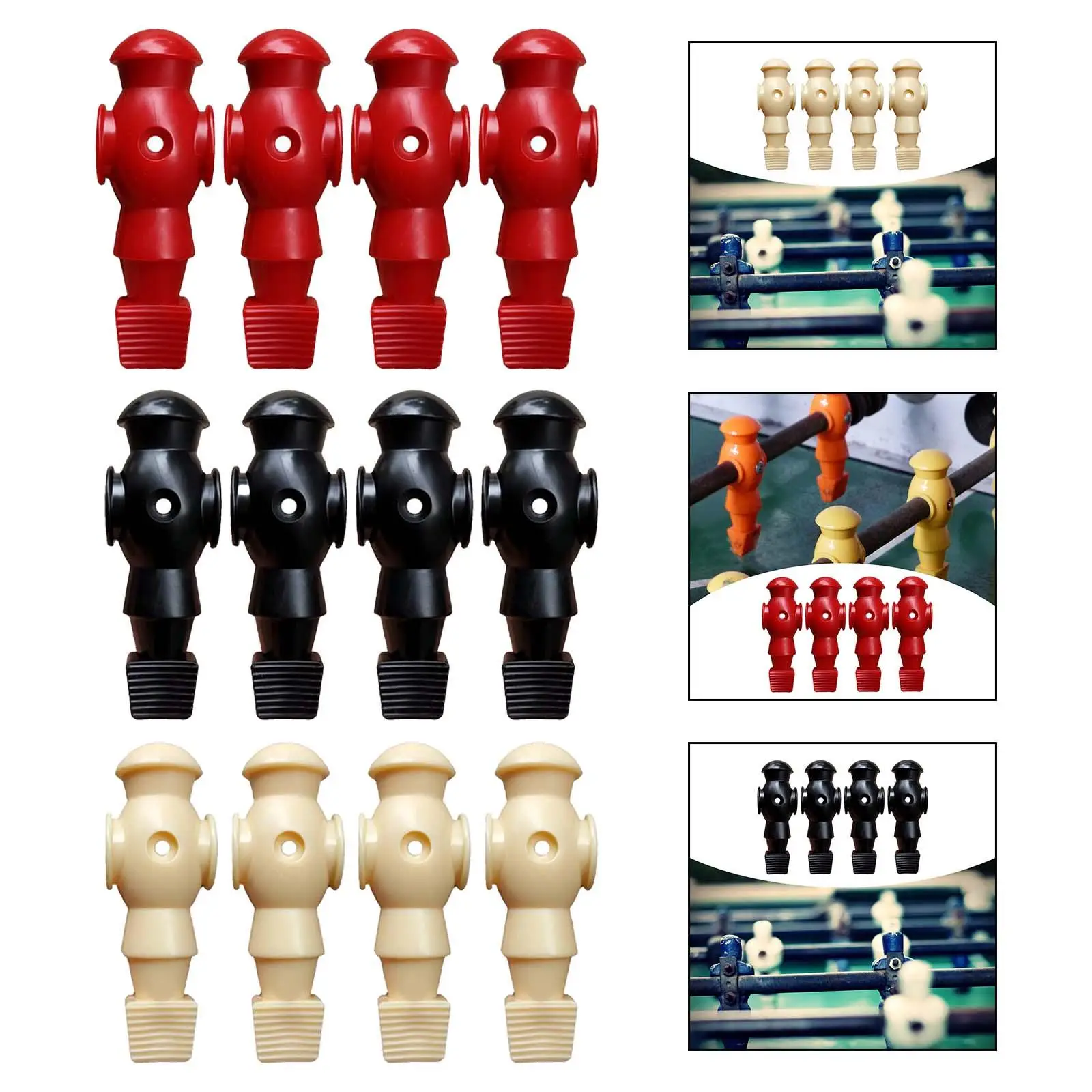 4Pcs Foosball Players Figure Replacement Set Fits 5/8 inch Rods Foosball Men