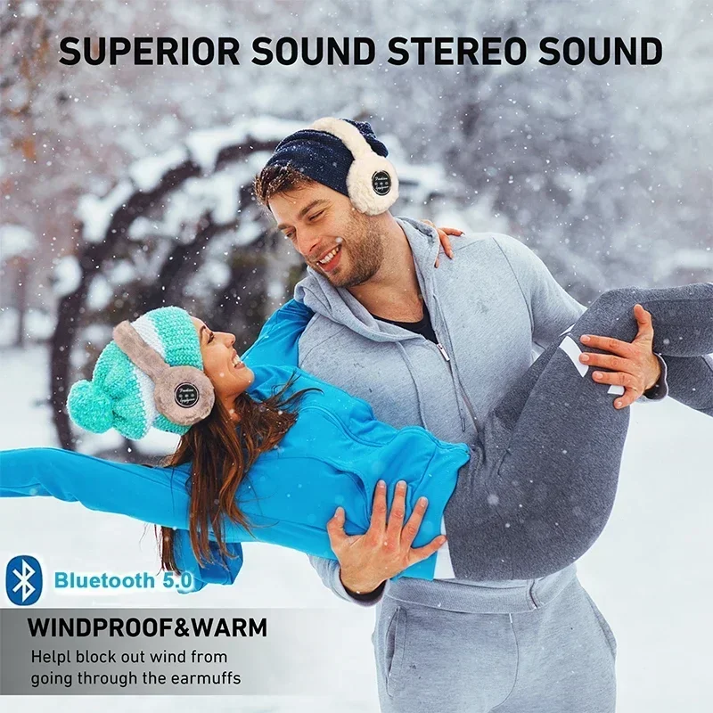 

Bluetooth Ear Warmers,Foldable Musical Bluetooth Earmuffs,Built-in HD Speakers Mic,Wireless Music Ear Warmer For Outdoor Sports