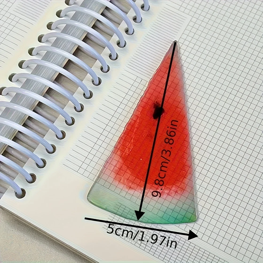 Transparent Fruit Slice Bookmarks PVC Watermelon Lemon Apple Design Durable Page Marker for Books Journals Office Classroom Gift
