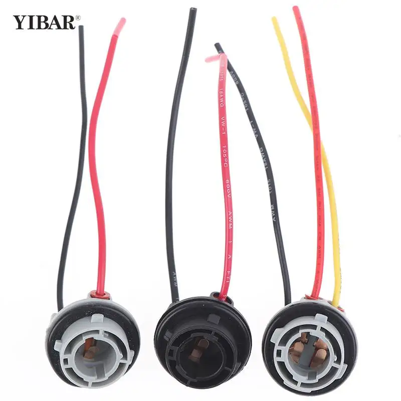 

2pcs 1156 1157 Bulb Socket BAY15D Lamp Holder P21/5W Adapter Base Connector For Brake Light Plastic Car Accessories