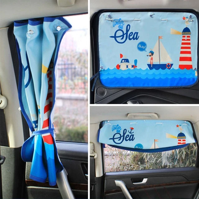 Car Curtain Shading Curtain Cloth Art Car Sunscreen Heat Insulation Shading  Curtain Cute Car Interior Accessories