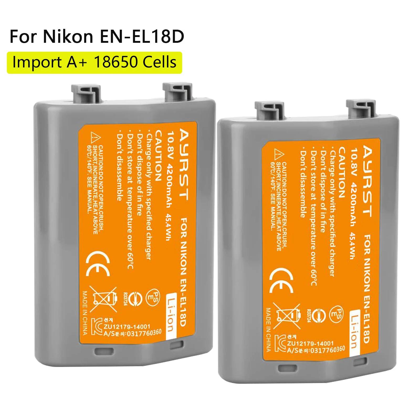 4200Mah En-El18D En-El18D Batteria Al Litio Ricaricabile Enel18D Per Nikon Z9 D800 D4 D4S D5 D6 D800 D850 D500 Battery Grip