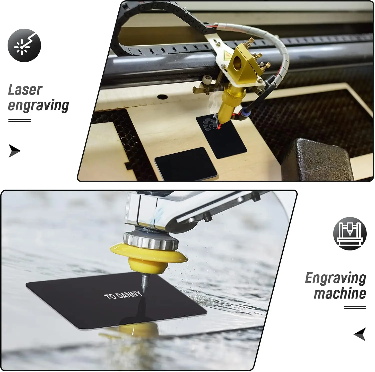 100/빈 금속 명함 두께 0.21mm 레이저 조각 카드 하우스 오피스 고객 DIY 선물 플레이트 초대 카드