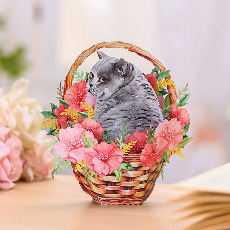 Paper Pop Up Cards Paper Flower Bouquet 3D Popup Greeting Cards with Note Card & Envelope Birthday Card Anniversary greeting cards