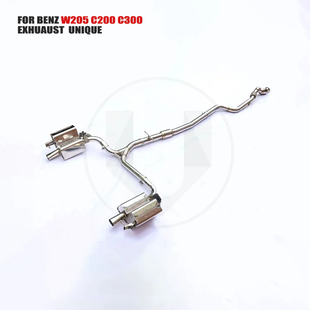 

UNIQUE Stainless Steel Exhaust System Performance Catback for Mercedes Benz W205 C200 C260 C300 2020~ Muffler With Valve