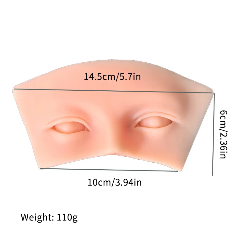 【1Pcs 5D 눈썹 속눈썹 연장 연습용 헤드 소프트 접목 아이 마네킹 모델 실리콘 스킨 페이스 메이크업 도구】