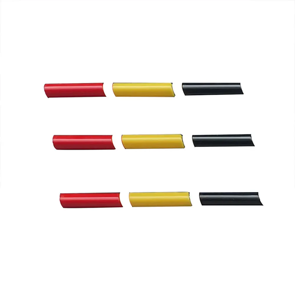 Tri-Color Racing Grille Trim Strips - Decorative Exterior Car Accessories