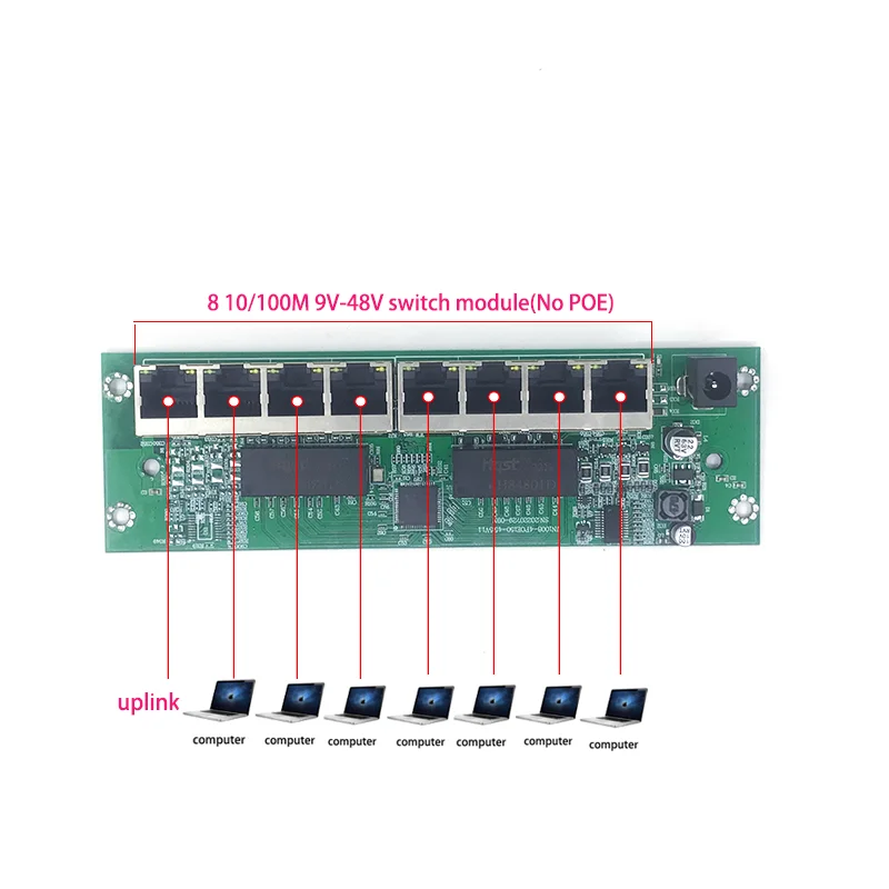 Switch Ethernet 8 10/100M Non Gestito 9V 12V 15V 18V 24V 36V 48V Switch Di Rete Ip Switch Di Rete Tplink