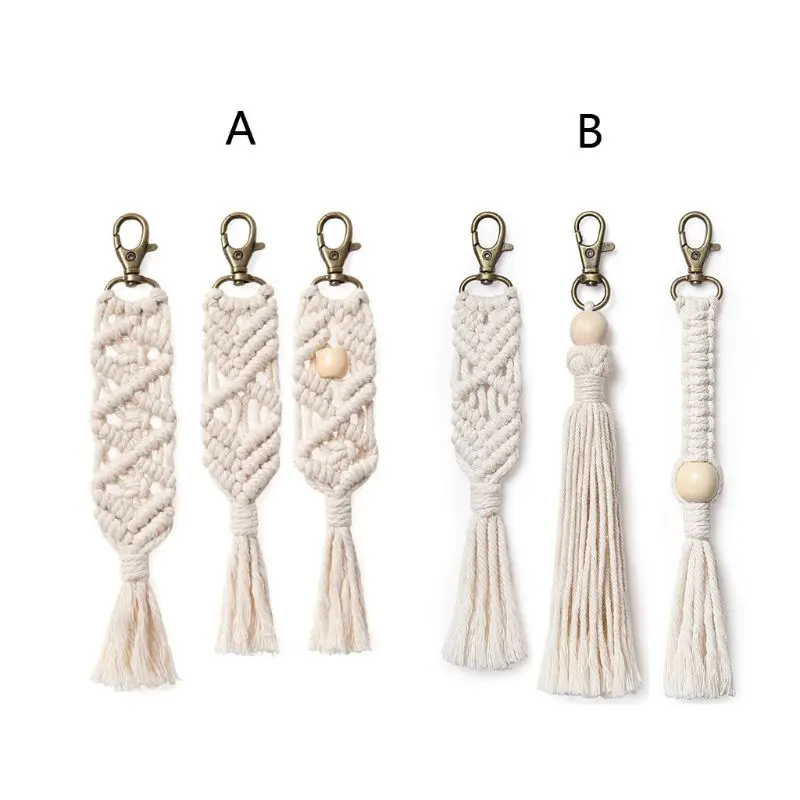 Fishtail Macrame Keychain, Boho, Accessory, Bag Charm, Woven