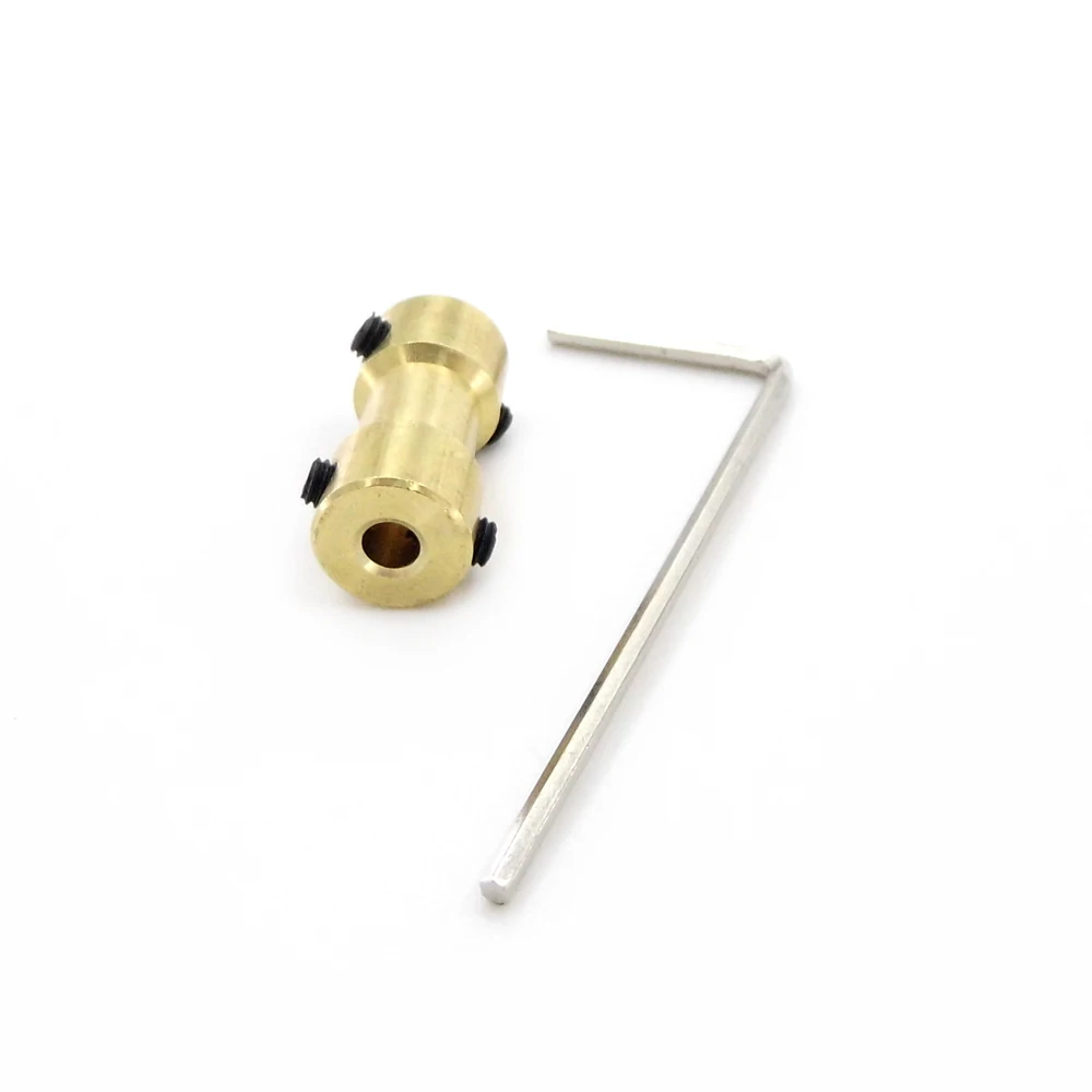 1PC 2mm 2.3mm 3mm 3.175mm 4mm 5mm 6mm Motor Shaft Coupling Copper Joint Coupler Connector for RC Boat Marine Car Robot — view 3